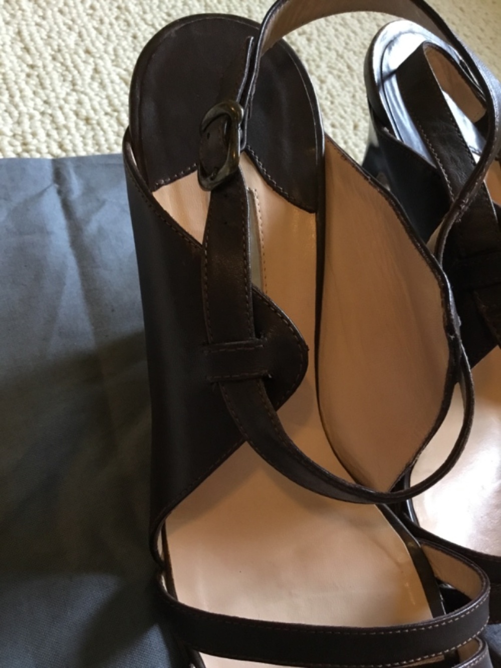 Manolo Blahnik brown leather slingback sandals - Picture 5 of 12